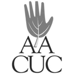 Logo of AACUC in black and white