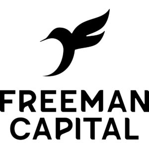 Logo of Freeman Capital in black and white