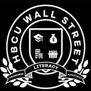 Logo of HBCU Wall Street in black and white