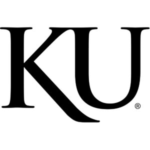 Logo of Kansas University in black and white